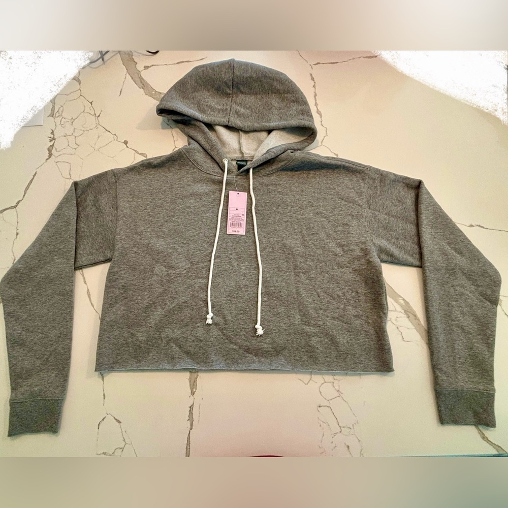 NWT WIld Fable-Gray Cropped Hoodie size M